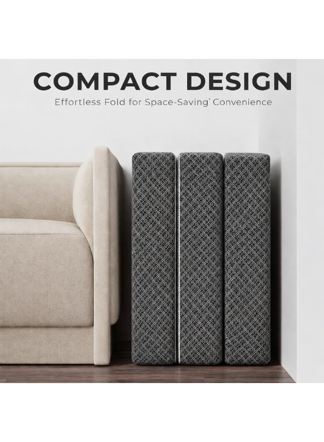 Rexal Home Smart Reversible Trifold Foam Mattress 10 cm 120x180 – Compact Foldable Floor Mattress with Comfortable Support - Image 4