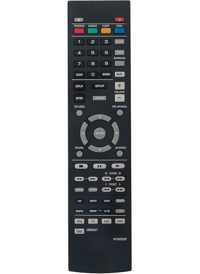 The Bros جهاز تحكم عن بعد مستبدل WY92500 مناسب لنظام مكونات ياماها الصغير NS-BP150 MCR-755 BRX-750 MCR-750 - Image 1