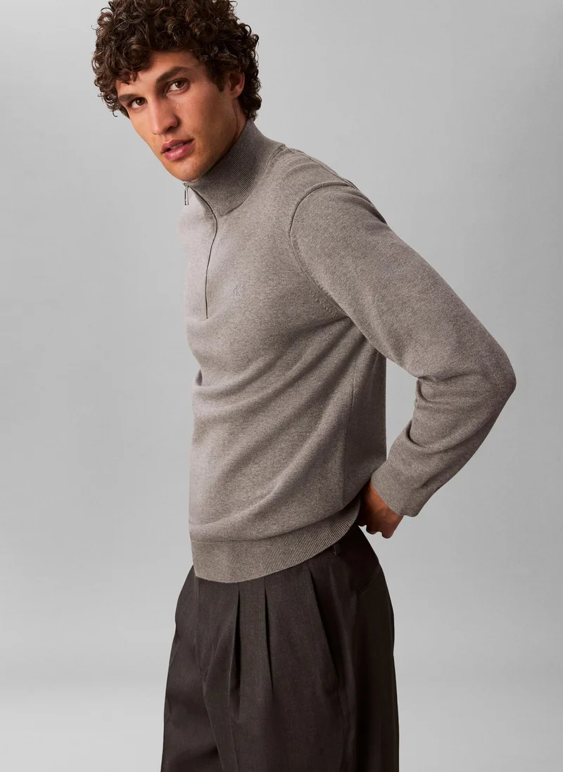 CALVIN KLEIN LS SUPIMA QZ SWEATER 14 GG