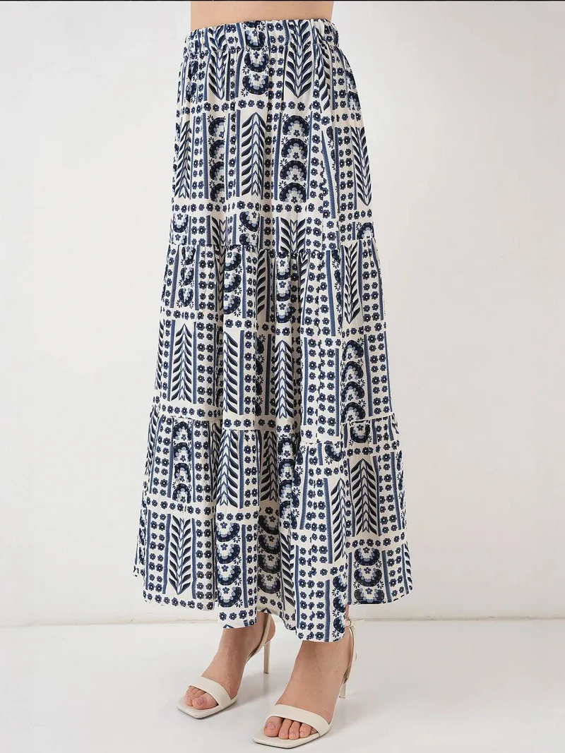 BIG DART BDART Maxi Skirt with Patterned Design
