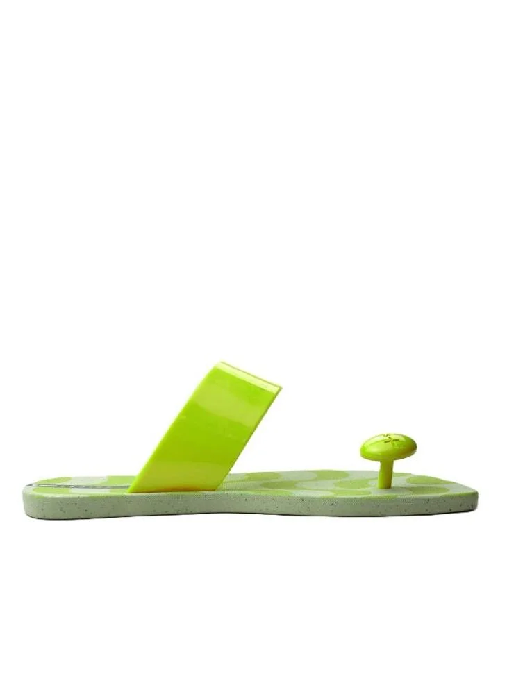Voices Look Copacabana Women'S With Printed Sole Single Strap Sandals - Beige/Yellow
