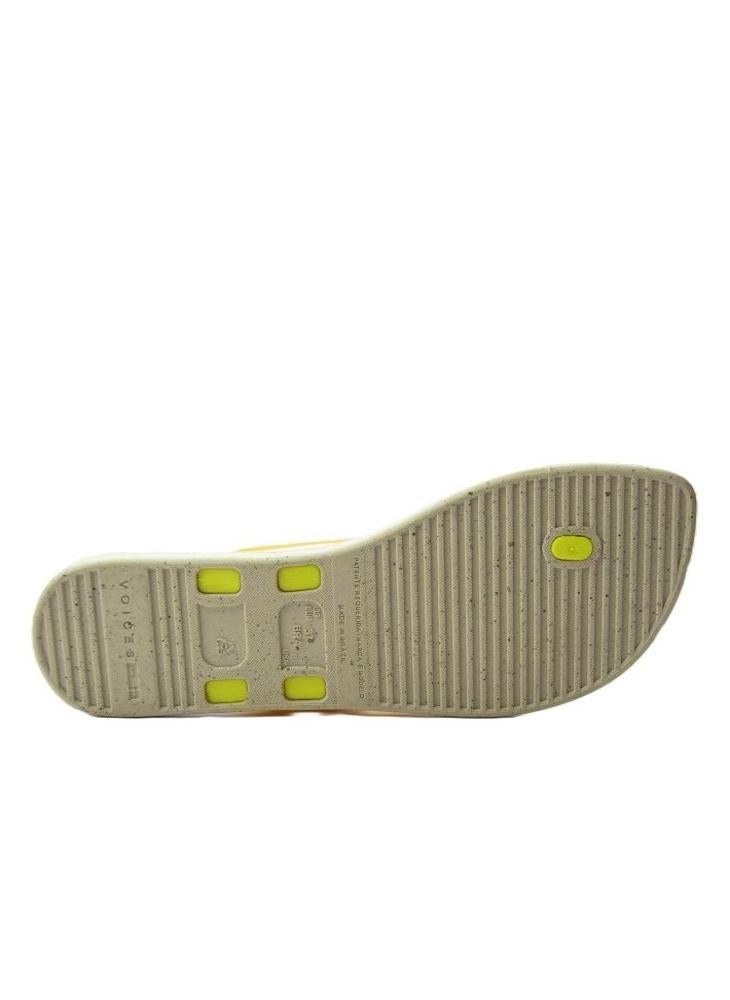 Voices Look Copacabana Women'S With Printed Sole Single Strap Sandals - Beige/Yellow - Image 5