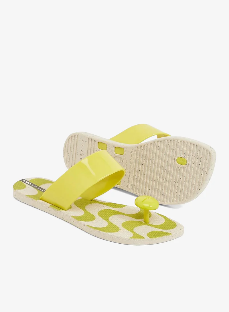 Voices Natural Pet-Lime-Lime Look Copacabana Women'S With Printed Sole Single Strap Sandals - Lime/Green for Women | Best Price UAE