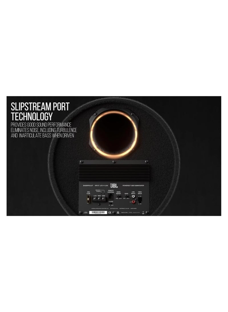 JBL BassPro Tube 12 Inch 30 cm Subwoofer Auto Active, Tube Bass Box with 450 W Max Class D Amplifier, Powerful Bass Amplification Complete Solution, Patented Deep Bass Slipstream Port, Remote Control  - Image 3