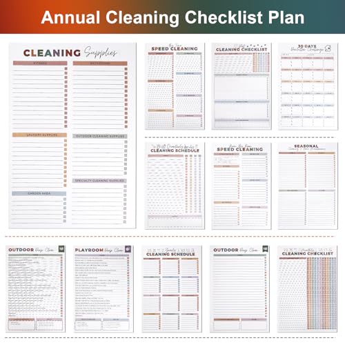 FASBET 2pcs Adhd Cleaning Planner for Adults Women Teens Adhd Cleaning and Organizing Planner Cleaning Schedule and Checklist Notebook List Daily Weekly Monthly for Home Chore Chart Adhd Daily Planner - Image 3