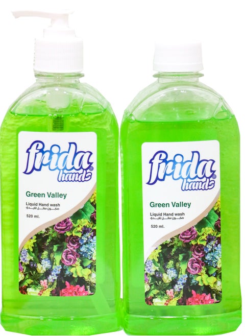 Frida Hands Green Valley Liquid Hand Wash 1+1 520 Ml