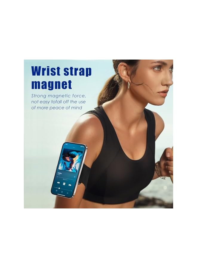 Green Tiger Running Phone Holder for iphone, 360° Rotatable Magnetic Wrist Phone Holder, Armband Cell Phone Holders, Magnetic Phone Holders, Compatible with mag-safe iPhone 15 14 13 12 Pro Max Plus Mini - Image 2