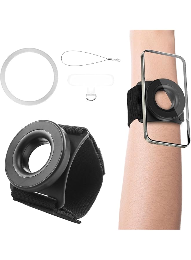 Green Tiger Running Phone Holder for iphone, 360° Rotatable Magnetic Wrist Phone Holder, Armband Cell Phone Holders, Magnetic Phone Holders, Compatible with mag-safe iPhone 15 14 13 12 Pro Max Plus Mini - Image 1