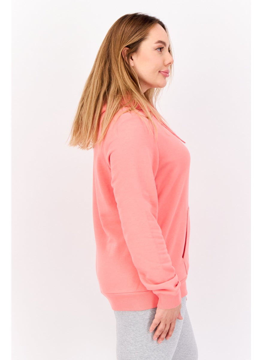PUMA Women Regular Fit Long Sleeves Outdoor Hoodie, Coral  - Image 4