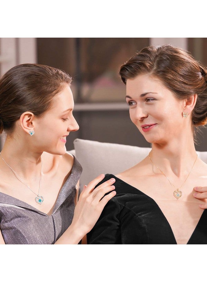 CDE Forever Love Heart Necklaces for Women, Wedding Anniversary, Birthday Gift for Wife, S925 Silver Jewelry with Birthstone Pendant - Image 1