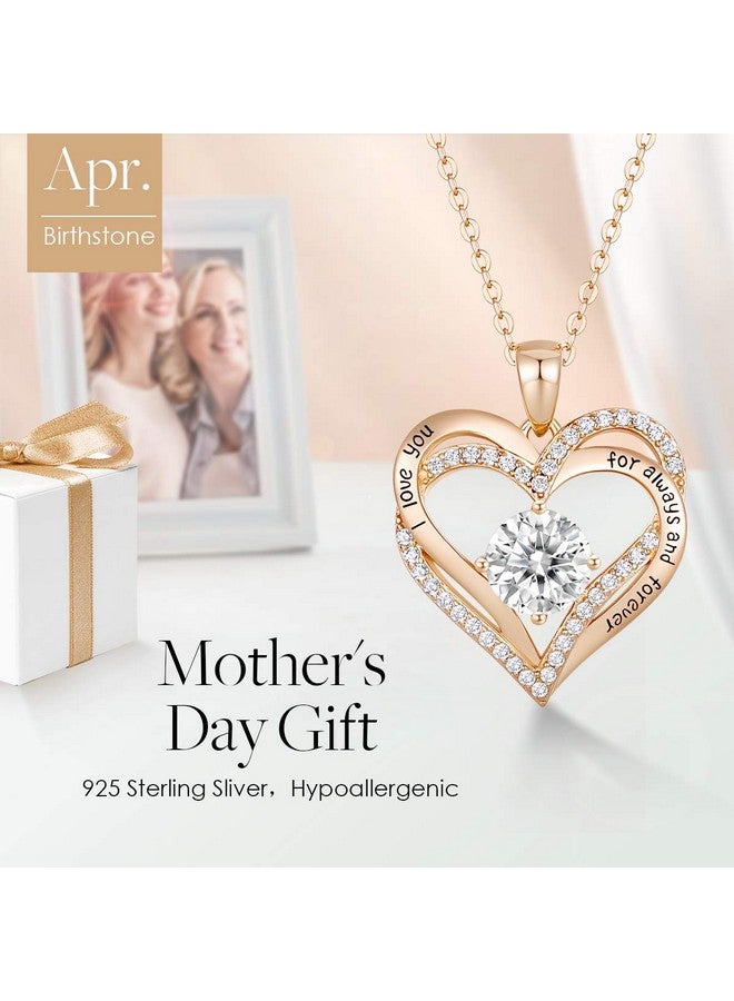 CDE Forever Love Heart Necklaces for Women, Wedding Anniversary, Birthday Gift for Wife, S925 Silver Jewelry with Birthstone Pendant - Image 2