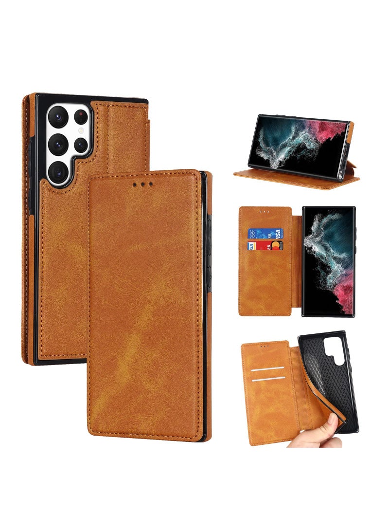 Suteni Flip Cover Leather Protective Case for Samsung Mobile Phone - Image 2
