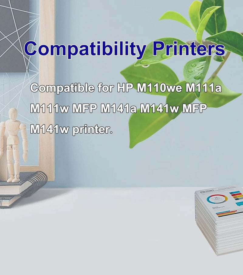خرطوشة تونر 150A W1500A متوافقة مع طابعات HP Laserjet M111a، M111w، MFP، M141a، M141w، MFP، M141w، لون أسود - Image 2