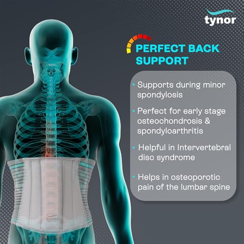 Tynor حزام دعم أسفل الظهر القابل للتنفس من تينور، حزام ضغط قابل للتعديل للخصر للرجال والنساء، ديسك منزلق، عرق النسا، آلام الظهر ورفع الأثقال (صغير، رمادي) - Image 2