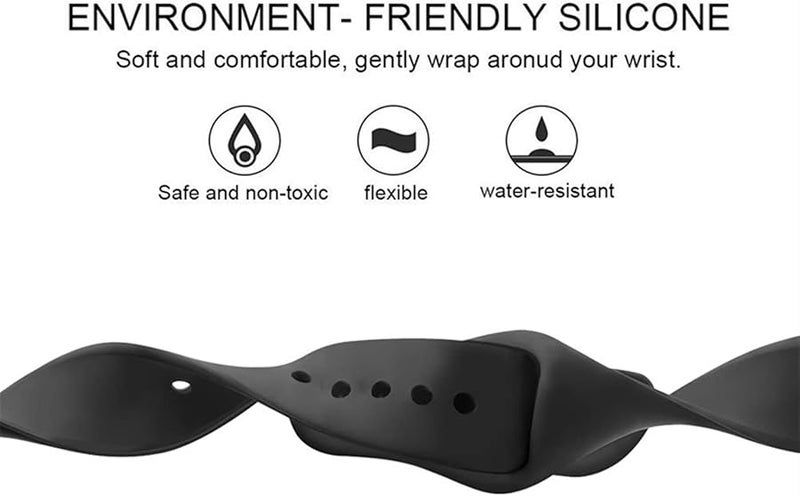 Silicone Watch Band For Samsung Galaxy Watch 4 40mm 44mm 42mm 46mm Classic Black - Image 4