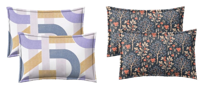 RRC Super Soft Brushed Microfiber Cotton Pillow Covers,Set of 4 Pieces Pillow Covers,17X27(Inches) 43X68(CM) Printed Pillow Covers,Flange on Edges Pillow Covers - Image 1