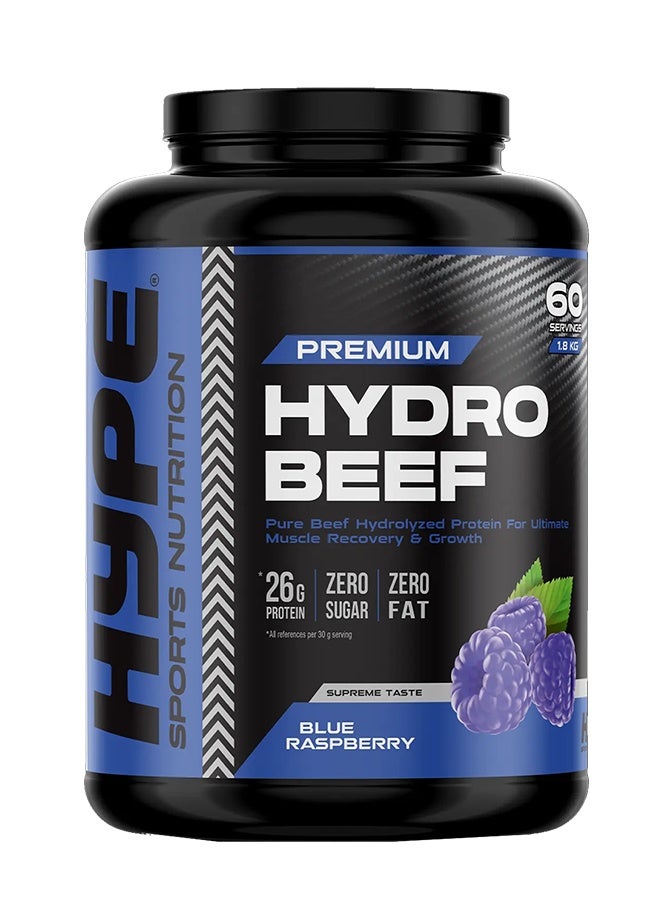 هايب هايدرو بيف – مسحوق بروتين نكهة توت العليق الأزرق | ١٫٨ كيلوغرام | لدعم العضلات والمفاصل - Image 1