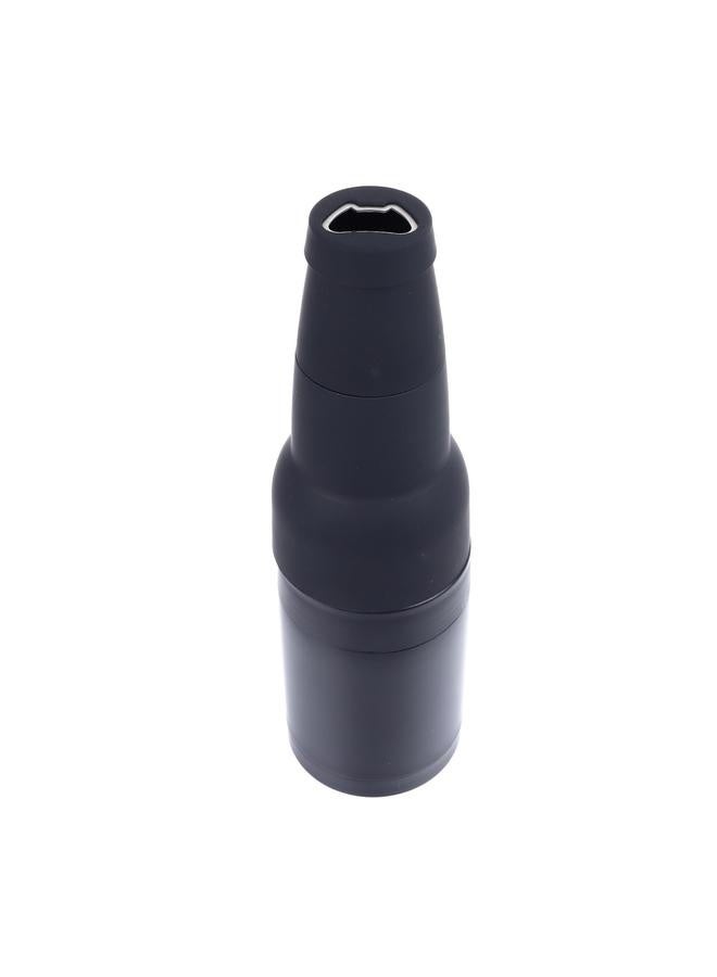 NIBEMINENT 3 in 1 12oz Beer Bottle Insulator Black Stainless Steel Beer Bottle and Can Cooler with Beer Bottle Opener for Ice Cold Beer  - Image 3
