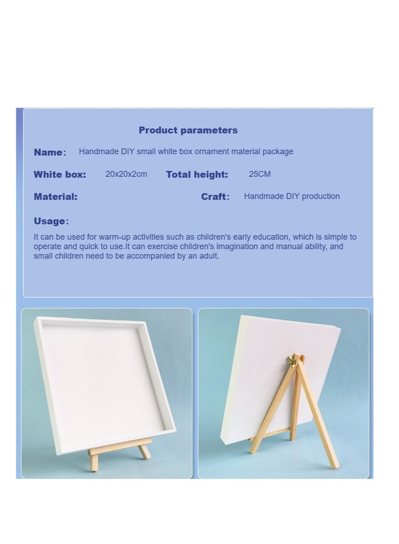 general DIY handmade three-dimensional painting creative decorative painting ornaments (lemon yellow seahorse white box material package) homemade leisure puzzle parent-child couple friends family art create creativity toys cultivate interest fun - royal blue vase white box material package - Image 2