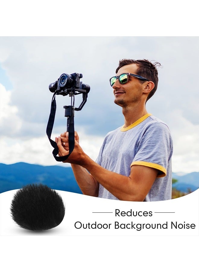 Nezyo 10 Pieces Camera Mic Windscreen Furry Camera Wind Muff Wind Cover Built in Microphone Outdoor Wind Filter for DSLRs Mic Outdoor Windshield - Image 2