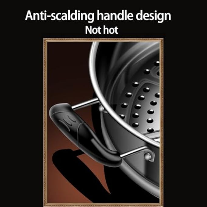 قدر طهي بالبخار | مقلاة بخار من الفولاذ المقاوم للصدأ - أدوات طهي المطبخ، درج بخار للوجبات، الكعك، الألياف، البيض، المأكولات البحرية، الحساء، الحلويات، المعجنات، المنزل اليومي - Image 5