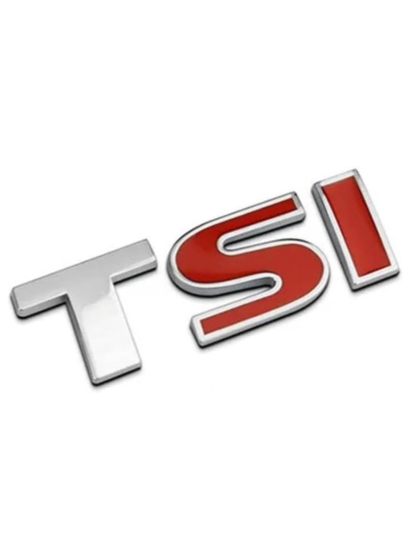 Generic 3D Metal Car Sticker Rear Trunk Logo Badge TSI Emblem Compatible with Volkswagen Golf 7 VW Jetta Polo 5 6 Tiguan Passat MK7 MK6 (Style 2)  - Image 1