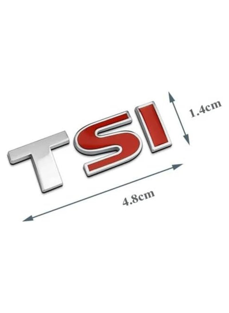 Generic 3D Metal Car Sticker Rear Trunk Logo Badge TSI Emblem Compatible with Volkswagen Golf 7 VW Jetta Polo 5 6 Tiguan Passat MK7 MK6 (Style 2)  - Image 2