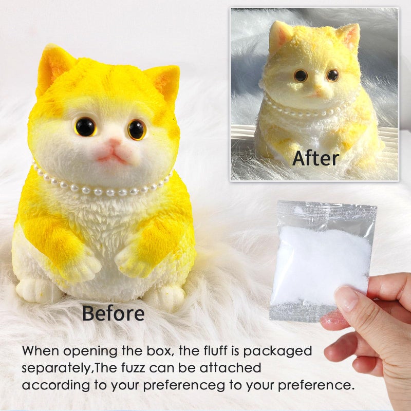 QOUXZ Hand Painted Cat Squishy Toys  Ultra Soft Kitty Squeeze Fidget Toys For Stress Relief  Kawaii Squishies Sticky Animal Toys For Adults Kids Decompression Sensory Balls Toys - Image 5