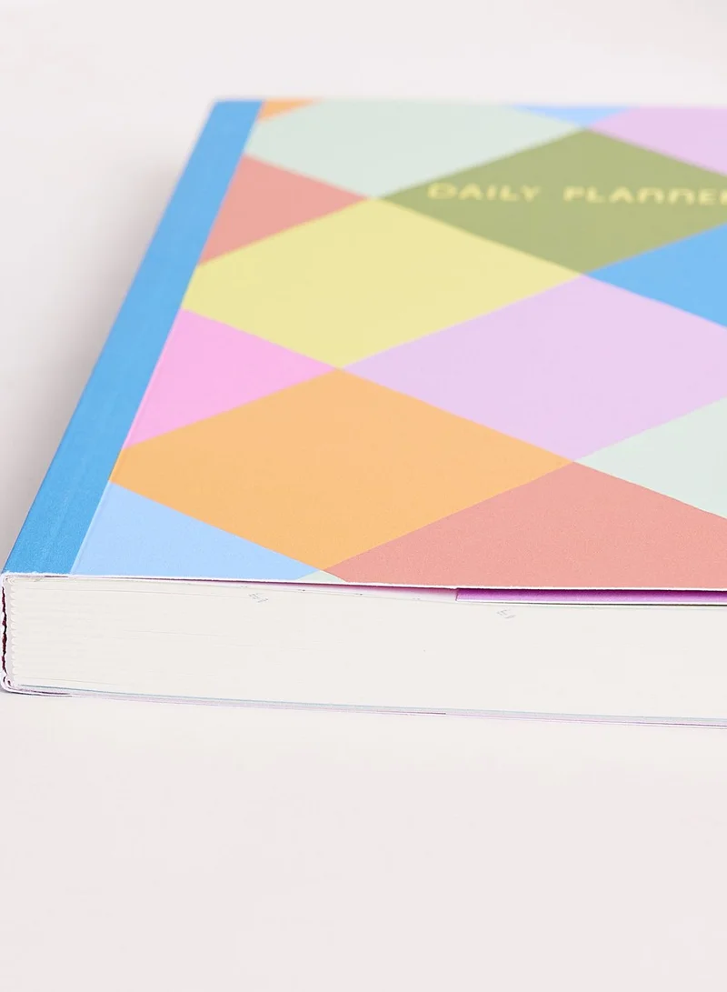 Raspberry Blossom Check Printed 304 Daily Planner