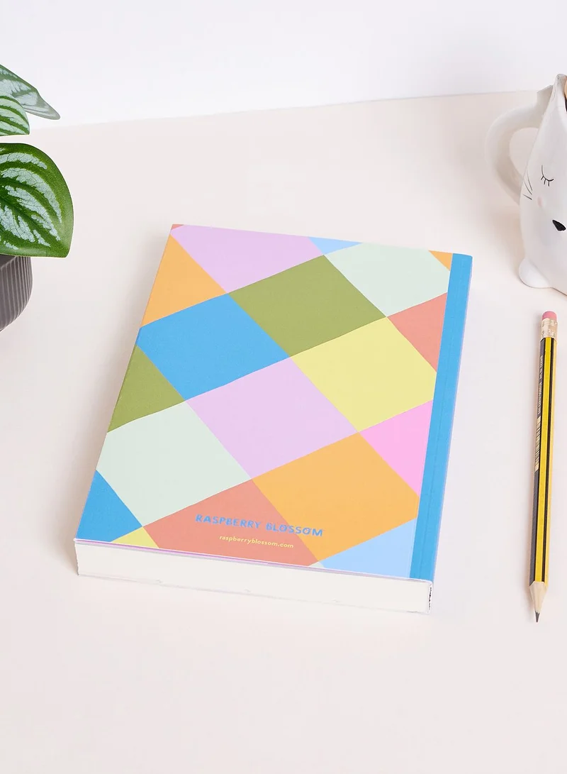 Raspberry Blossom Check Printed 304 Daily Planner