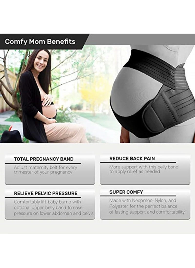 AROAQ Maternity Belts for Pregnant Women Waist Care Belt Abdomen Support Belly Band Back Protector Pregnant Maternity Clothes (Large)  - Image 5