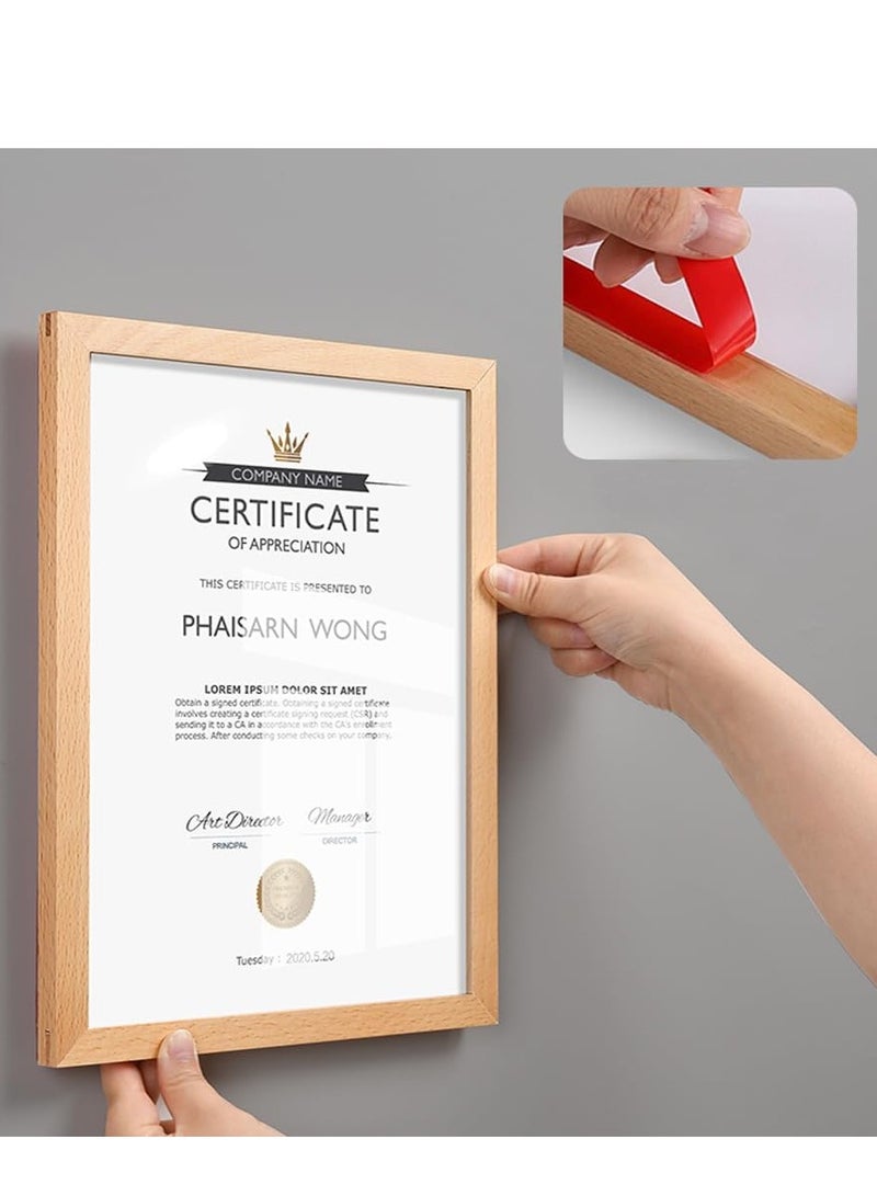 Eckek  Wall Mount Acrylic Sign Holder Self Adhesive Magnetic Display Frame Clear Document Frame for Office, Store, School, Home, Wall Picture Frame - Image 4