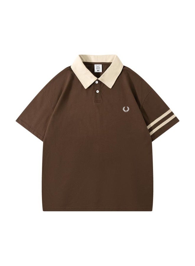 Fred Perry wheat ear LOGO contrast lapel Polo shirt for men and women with retro college style short-sleeved T-shirts for couples. - Image 3