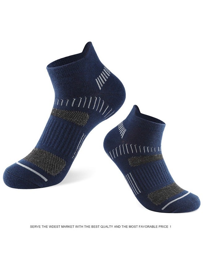 جوارب رجالية بدون عرض، جوارب للياقة البدنية مسامية، جوارب رياضية منخفضة القطع للرجال - 5 أزواج - Image 5