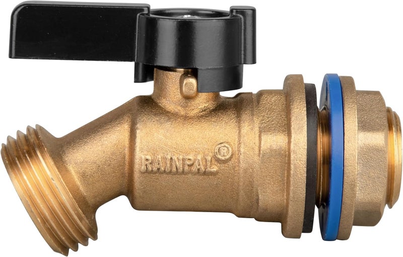 RAINPAL RBS005 Brass Water Container/Rain Barrel Quarter Turn Spigot(LF Compliant, For OPEN TOP BARRELS) - Image 1