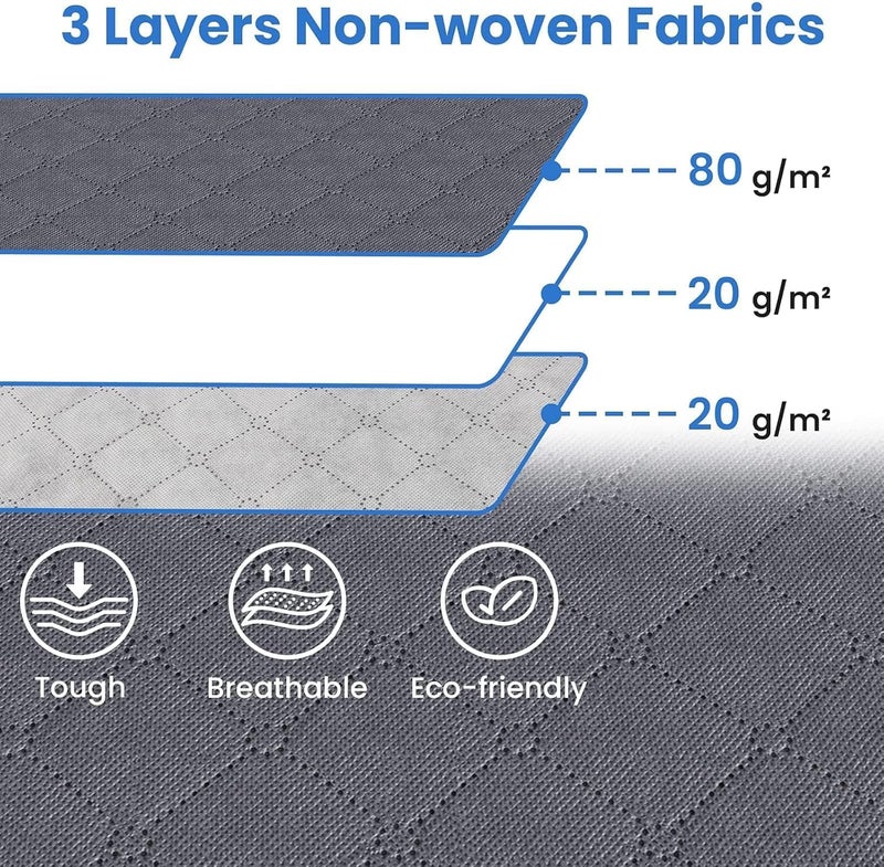 STARFLYER Clothes Storage Foldable Blanket Storage Bags Storage Containers for Organizing Bedroom Closet Clothing Comforter Organization and Storage with Lids and Handle Grey 3 UNDERBED - Image 4