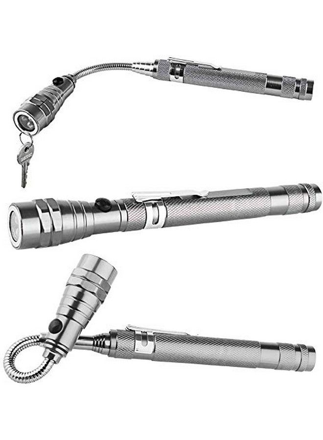Instakart Metal Telescoping 3 Led Torch Flashlight Flexible Magnetic Pick Up Tool Lamp Pen Light - Image 2