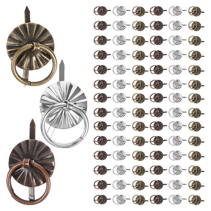 60pcs Vintage Iron Mini Cabinet Pull Handles Retro Metal Drawer Knobs With Bail - Image 2