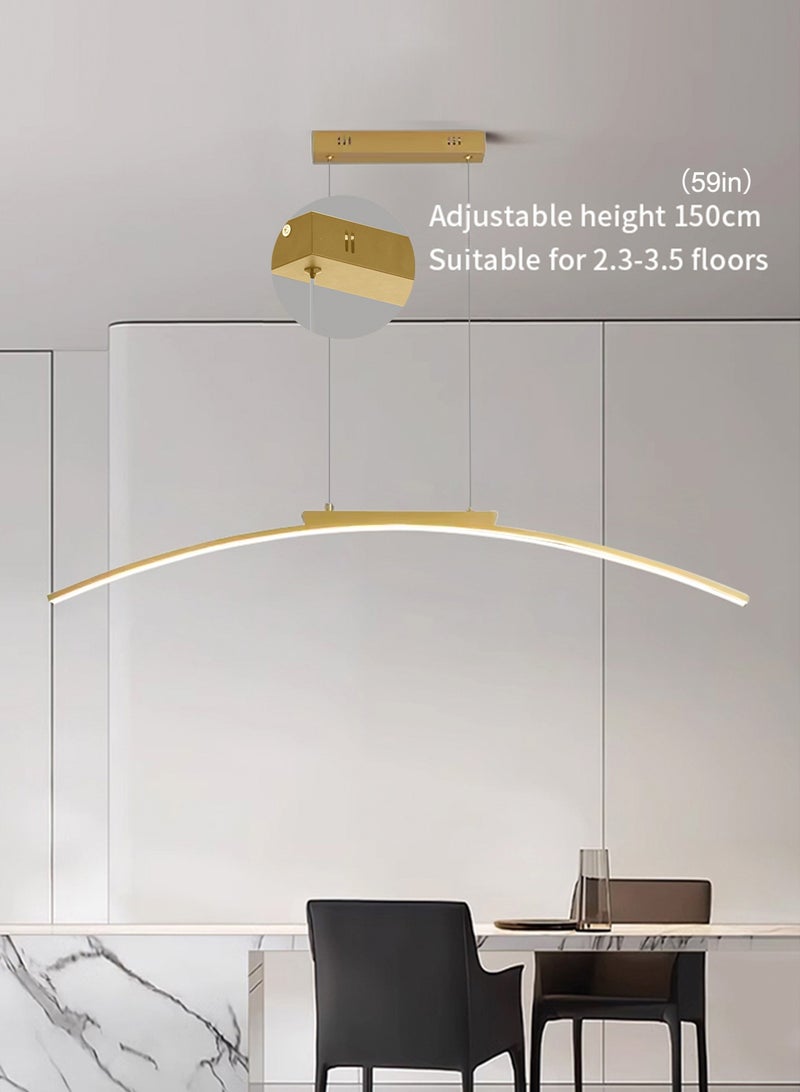 LOOPITYS 100CM - Three color temperature - Modern luxury - Restaurant pendant light, bedroom pendant light, 150cm height adjustable,chandelier - Image 5
