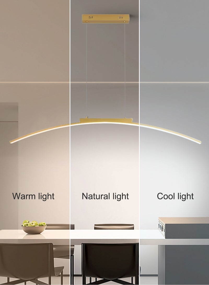 LOOPITYS 100CM - Three color temperature - Modern luxury - Restaurant pendant light, bedroom pendant light, 150cm height adjustable,chandelier - Image 2