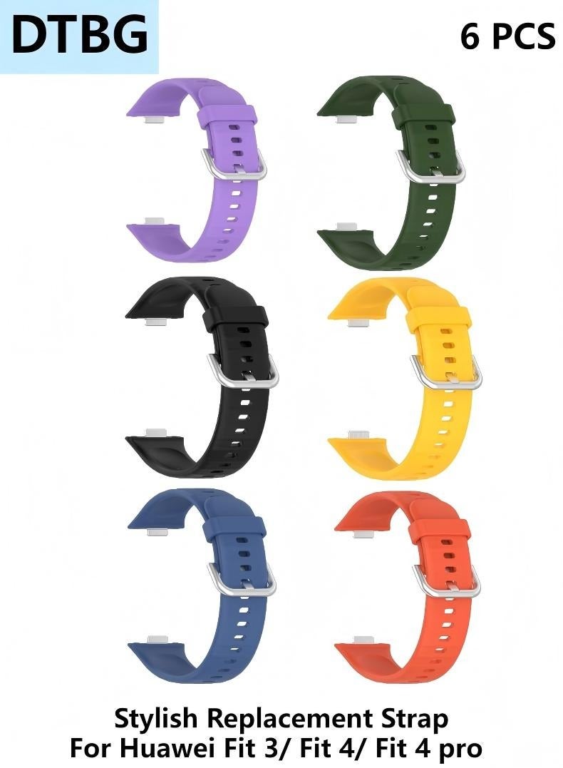 دي تي جي بي أشرطة ساعة سيليكونية ناعمة، مناسبة لهواوي فيت 3/ فيت 4/ فيت 4 برو، مقاومة للماء، قابلة للتنفس وقابلة للتعديل شرائط ساعة رياضية - Image 1