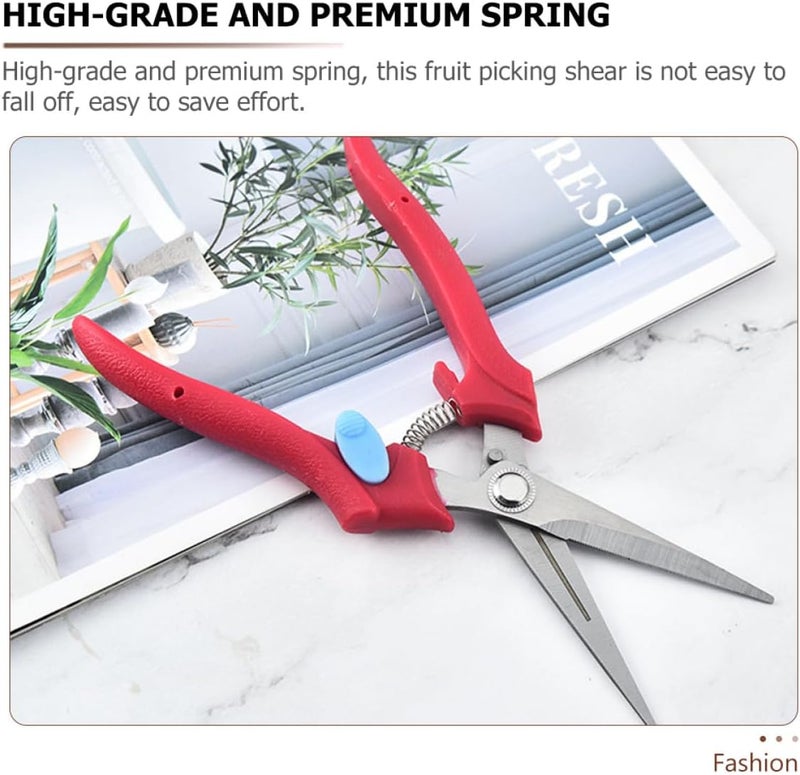 Fruit Picking Scissors Garden Trimming Shears Pruning Clippers with Sharp Blades for Fruit Trees and Branches, 1pcs Handheld Landscaping Tool for Orchard and Home Gardening - Image 5
