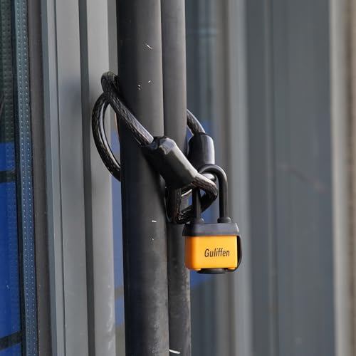 Guliffen Weatherproof Laminated Steel Padlock with Same Key, Outdoor Padlock with Long Shackle for Gate, Fence, Shed,Garage, 6 Pack - Image 5