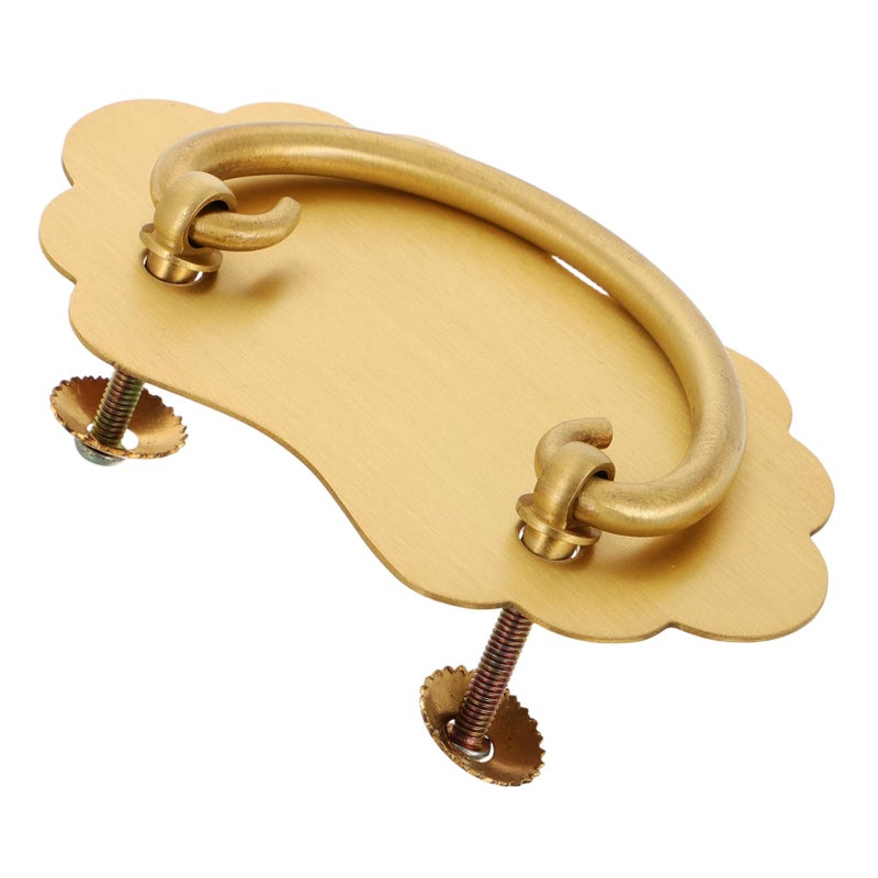 Vintage Brass Drawer Handle Antique Style Dual Hole Design With Screws - Image 2