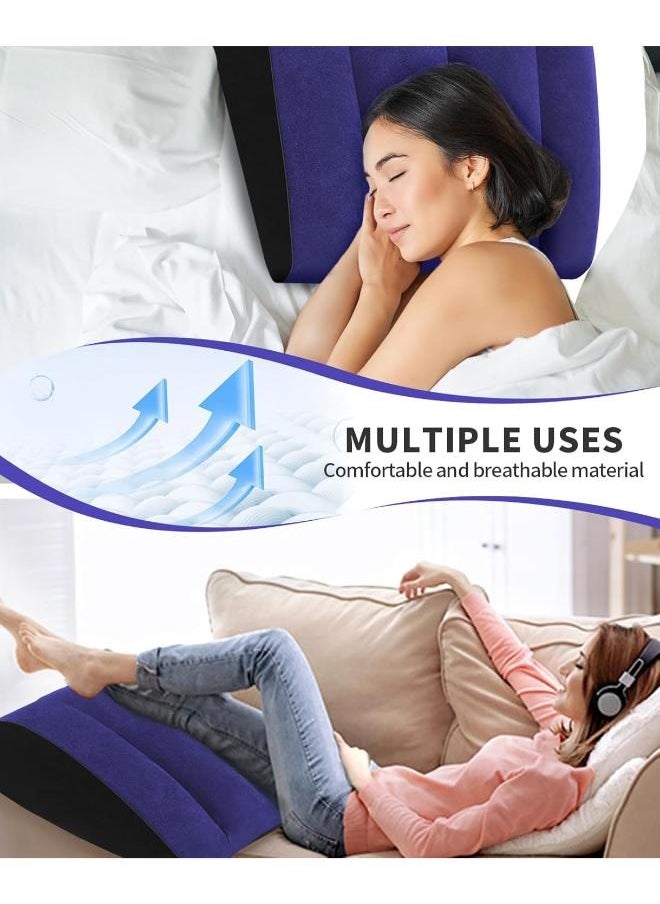 Generic - Inflatable Cushion Pillow for  Body Positioners Legs and Back Support for Sleeping Reading and Rest Use in Bed Travel Camping Or Office with Foot Pump - Image 1