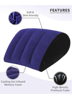 Generic Inflatable Cushion Pillow for  Body Positioners Legs and Back Support for Sleeping Reading and Rest Use in Bed Travel Camping Or Office with Foot Pump  - Image 4
