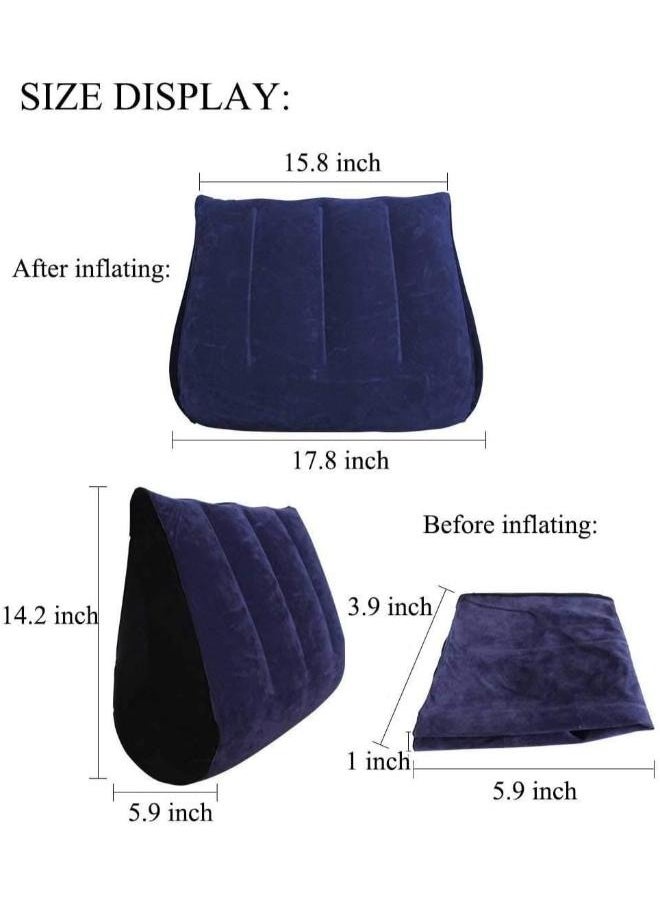 Generic - Inflatable Cushion Pillow for  Body Positioners Legs and Back Support for Sleeping Reading and Rest Use in Bed Travel Camping Or Office with Foot Pump - Image 1