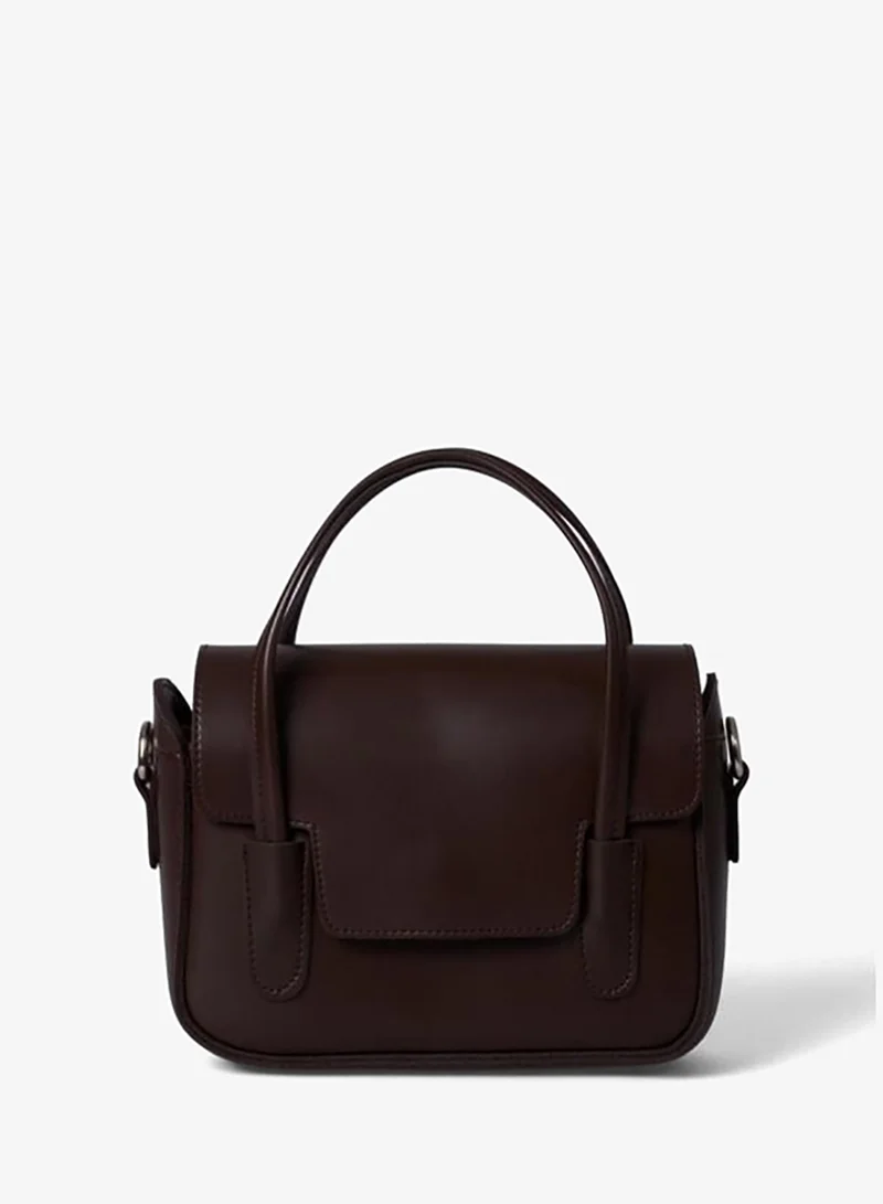 Dimple Retro Hand and Crossbody Bag – Coffee.