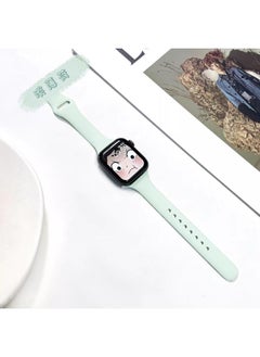 Generic Suitable For Applewatch Small Waist Silicone S9/10 Fine Strap Iwatch8/7/6/5/4/3/SE 2 Generation-Color:No. 24 Cloud Gray-42mm/44mm/45mm/49mm Dial-1/2/3/4/5/6/se/7/8/9 Generation  - Image 4
