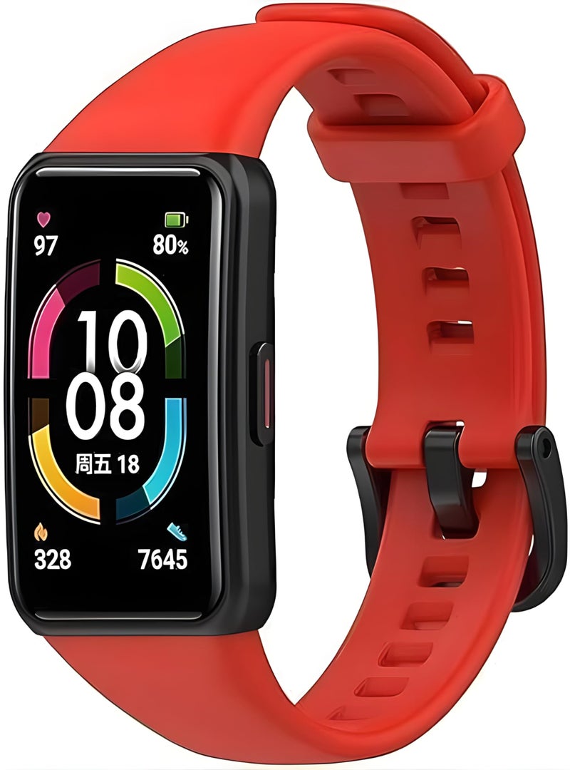 NEXT STORE Silicone Watch Band Compatible with Huawei Band 6, Replacement Wrist Strap - Image 2